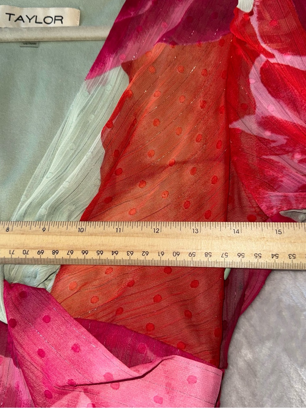 Taylor Floral Chiffon Maxi Dress Size 2 - Picture 11 of 12